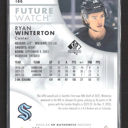 2024 Upper Deck SP Authentic Future Watch Ryan Winterton #186 066/999