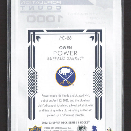 2022 Upper Deck Series 1 Population Count Owen Power #PC-28 1000