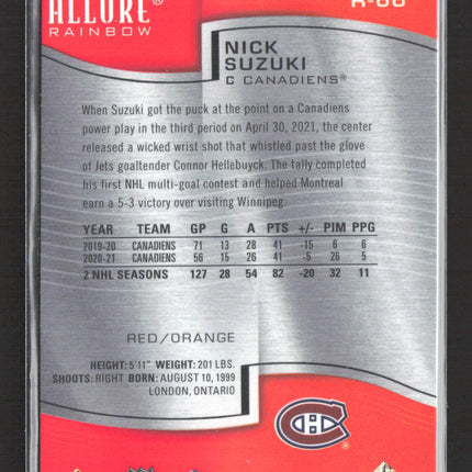 2022 Upper Deck Allure Rainbow Nick Suzuki #R-66 Red/Orange