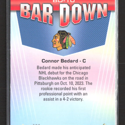 2024 Upper Deck Allure Bar Down Connor Bedard #BD-10