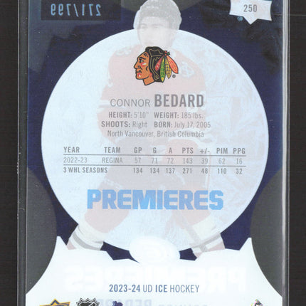 2024 Upper Deck Ice Ice Premieres Connor Bedard #250 271/799