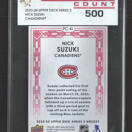 2024 Upper Deck Series 2 Population Count Nick Suzuki #PC-41 500