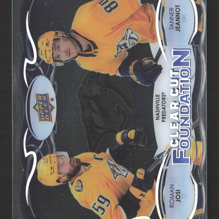 2022 Upper Deck Series 1 Clear Cut Foundation Tanner Jeannot Roman Josi #CCF-JJ