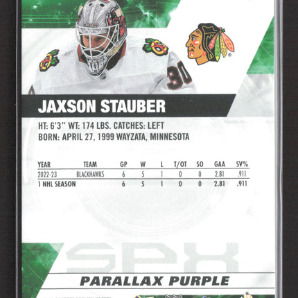 2024 Upper Deck SPx Jaxson Stauber #182 Parallax Purple 031/149