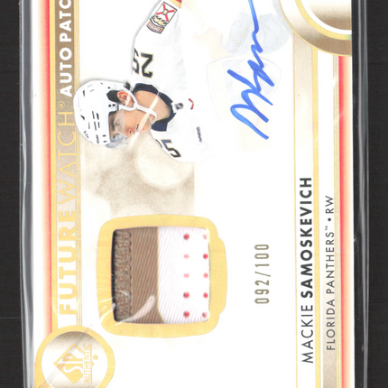 2023 UD SP Authentic Future Watch Auto Patch Mackie Samoskevich #154 /100
