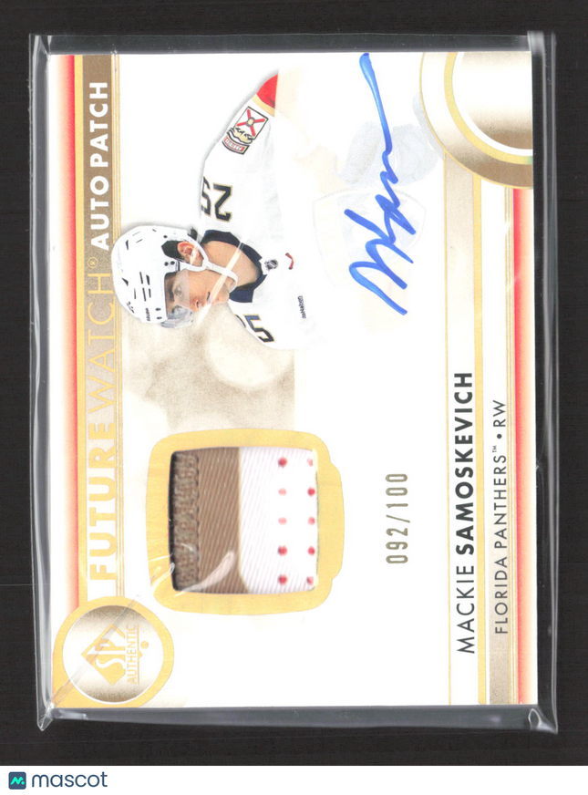 2023 UD SP Authentic Future Watch Auto Patch Mackie Samoskevich #154 /100