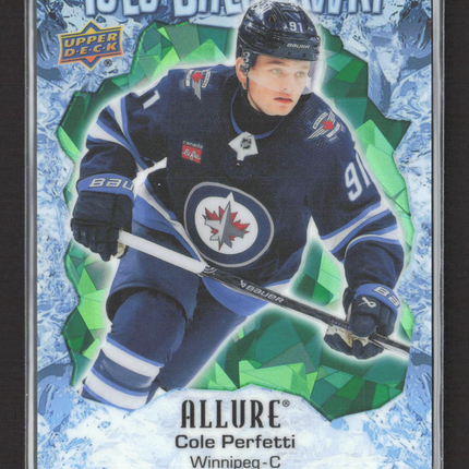 2023 Upper Deck Allure Iced Breakaway Cole Perfetti #IB-25 Green 234/249