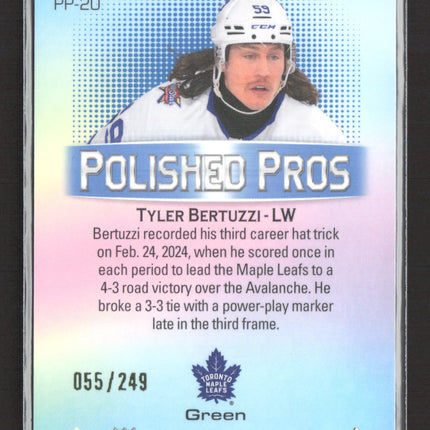 2024 Upper Deck Allure Polished Pros Tyler Bertuzzi #PP-20 Green 055/249