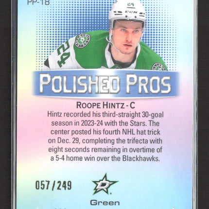 2024 Upper Deck Allure Polished Pros Roope Hintz #PP-18 Green 057/249