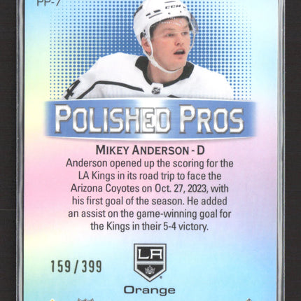 2024 Upper Deck Allure Polished Pros Mikey Anderson #PP-7 Orange 159/399