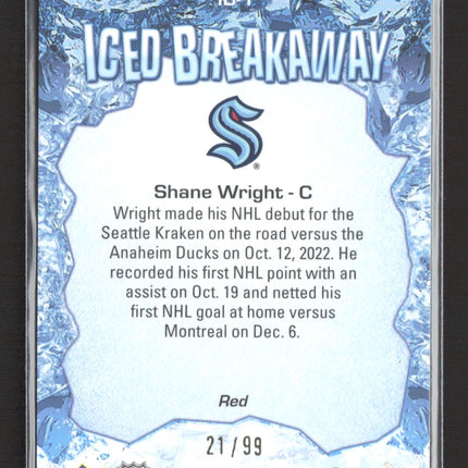 2024 Upper Deck Allure Iced Breakaway Shane Wright #IB-1 Red 21 / 99