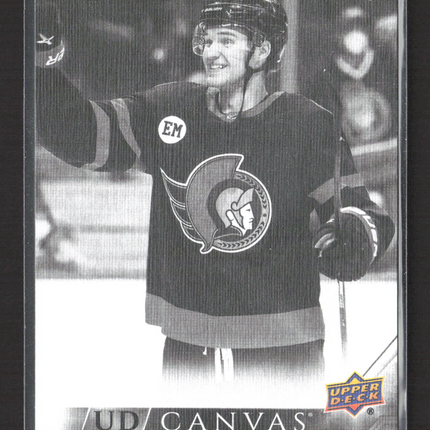 2022 Upper Deck Series 1 UD Canvas Josh Norris #C57 Black & White