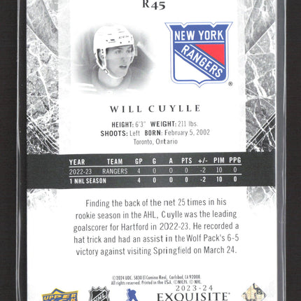 2023 Upper Deck Exquisite Collection Will Cuylle #R45 267/299