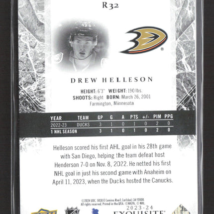 2024 Upper Deck Exquisite Collection Drew Helleson #R32 104/499