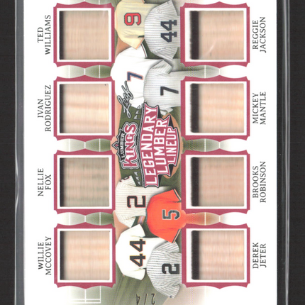 2020 Leaf Lumber Legendary Lumber Lineup Ted Williams Mickey Mantle Derek Jeter