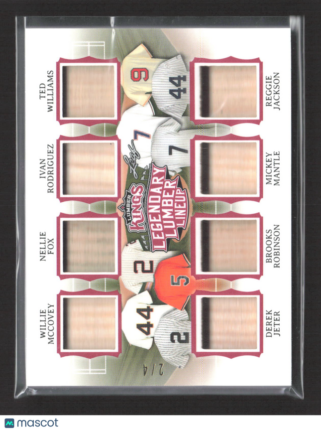 2020 Leaf Lumber Legendary Lumber Lineup Ted Williams Mickey Mantle Derek Jeter