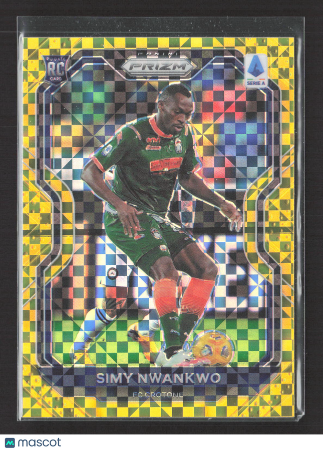 2021 Panini Chronicles Prizm Simy Nwankwo #16 Yellow Checkerboard RC