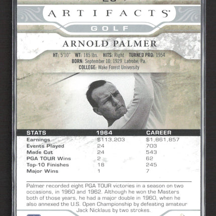 2008 Upper Deck Artifacts Golf Arnold Palmer #25