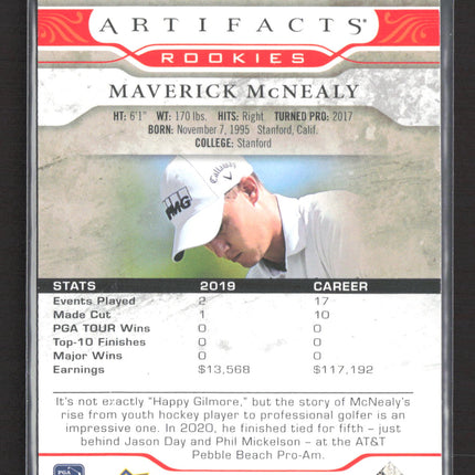 2021 Upper Deck Artifacts Golf Maverick McNealy #65 075/199
