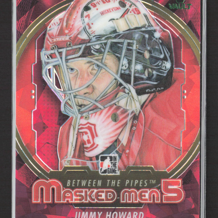 2013 In The Game Between The Pipes Masked Men 5 Jimmy Howard #MM-19 Ruby