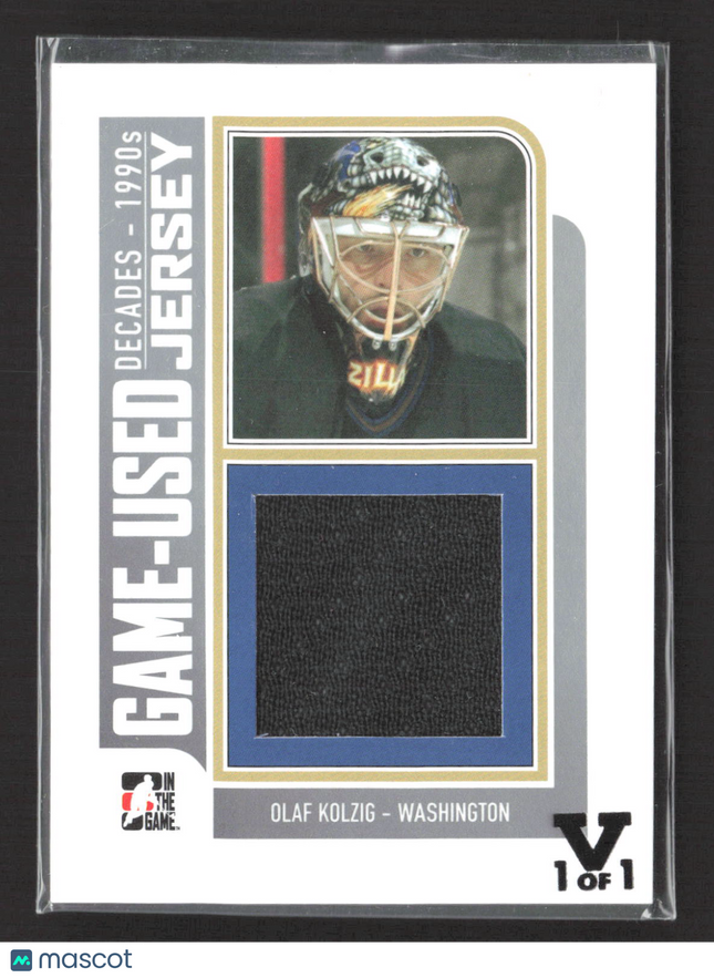 2013 In The Game Decades - 1990s Olaf Kolzig #M-29 of Game-Used Jersey 1/1