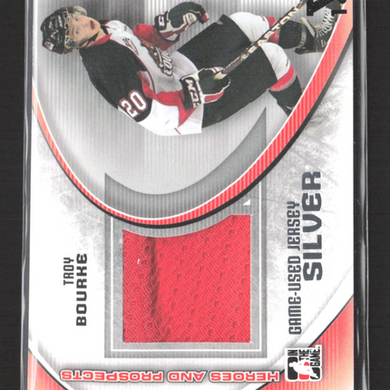 2012 In The Game Heroes and Prospects Troy Bourke #M-40 Game-Used Jersey 1/1