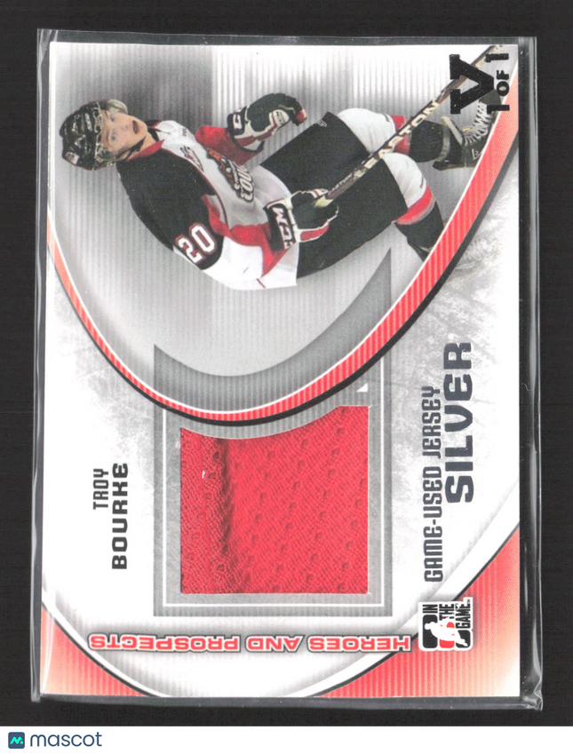 2012 In The Game Heroes and Prospects Troy Bourke #M-40 Game-Used Jersey 1/1