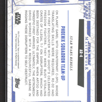 2017 Topps Star Wars Masterwork Adventures of R2-D2 Phoenix Squadron Team-Up
