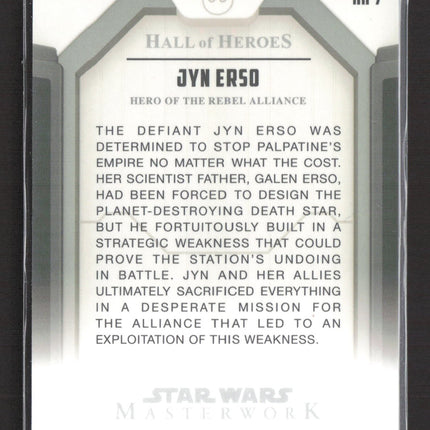 2016 Topps Star Wars Masterwork Hall of Heroes Felicity Jones #HH-7