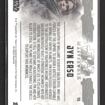 2016 Topps Star Wars Masterwork Felicity Jones #15