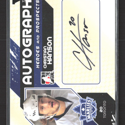 2011 In The Game Heroes and Prospects Christian Hanson #A-CH Auto