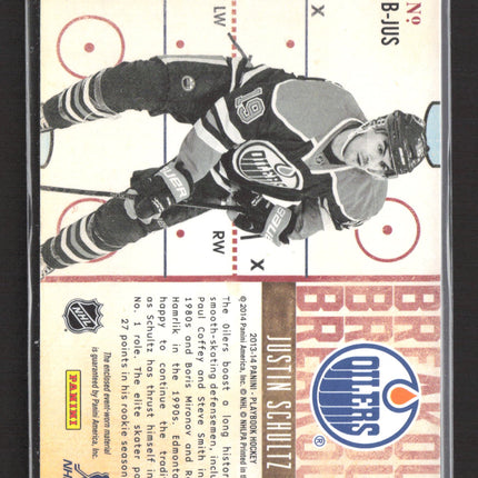 2013 Panini Playbook Breakout Justin Schultz #B-JUS Jersey Patch RC 147/199