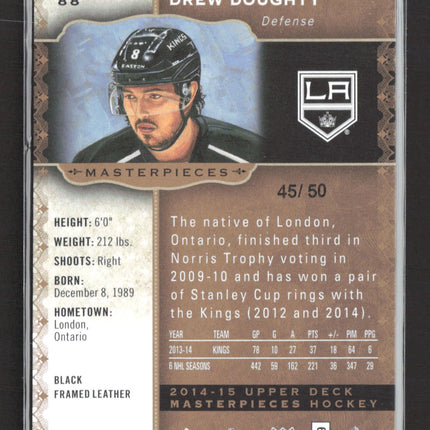 2015 Upper Deck Masterpieces Hockey Drew Doughty #88 Black Framed Leather 45/50