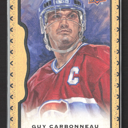 2014 Upper Deck Masterpieces Guy Carbonneau #101 Black Framed Leather 37/50