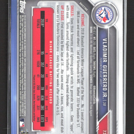 2019 Bowman Chrome Vladimir Guerrero Jr. #73 RC