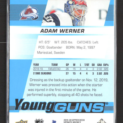 2020 Upper Deck Series 2 Young Guns Adam Werner #522