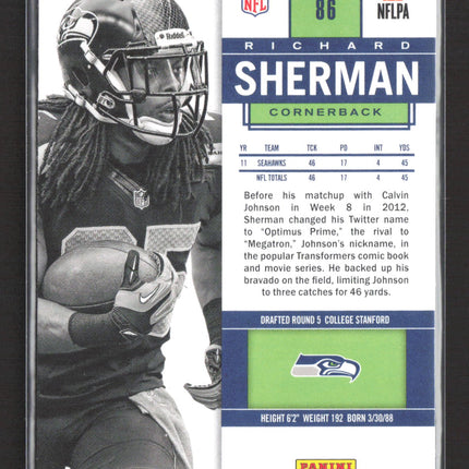 2012 Panini Contenders Season Ticket Richard Sherman #86