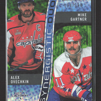 2024 UD Synergy Synergistic Duos Alex Ovechkin Mike Gartner #SD-6 Blue /399