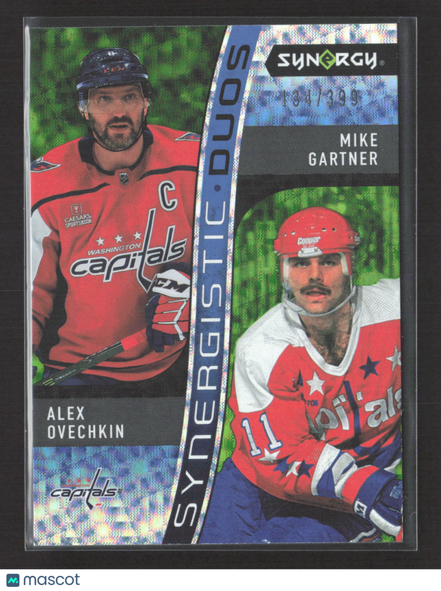 2024 UD Synergy Synergistic Duos Alex Ovechkin Mike Gartner #SD-6 Blue /399