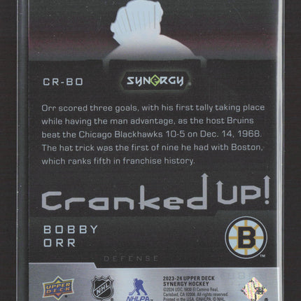 2024 Upper Deck Synergy Cranked Up! Bobby Orr #CR-BO Red 526/599