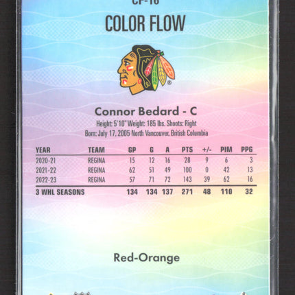 2023 Upper Deck Allure Color Flow Connor Bedard #CF-16 Red-Orange