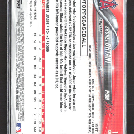 2018 Topps Chrome Shohei Ohtani #150 RC
