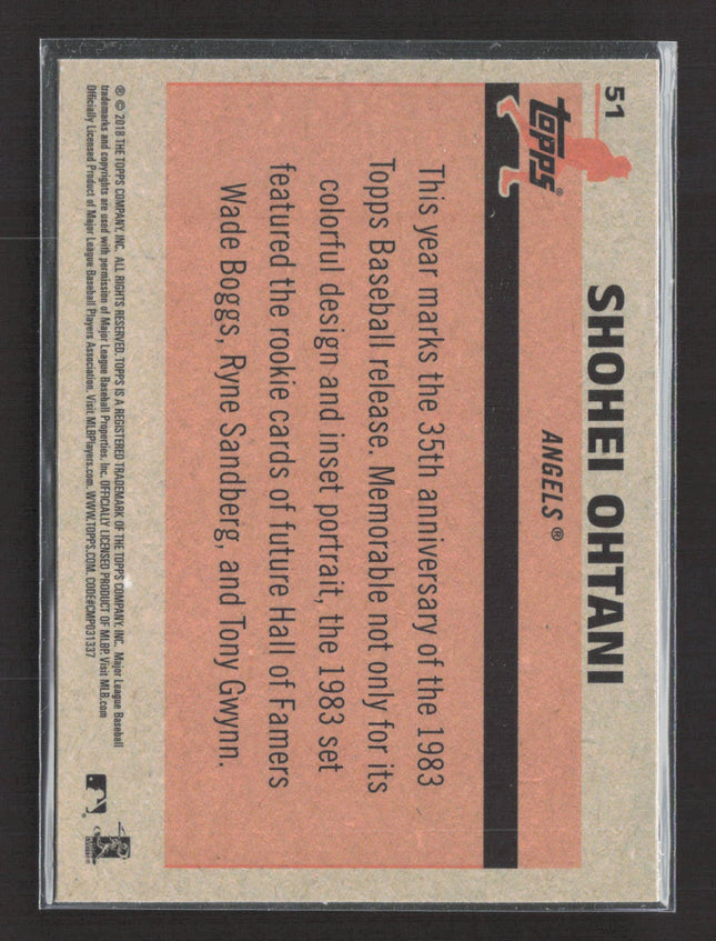 2018 Topps Shohei Ohtani #51 RC Silver Pack Refractor