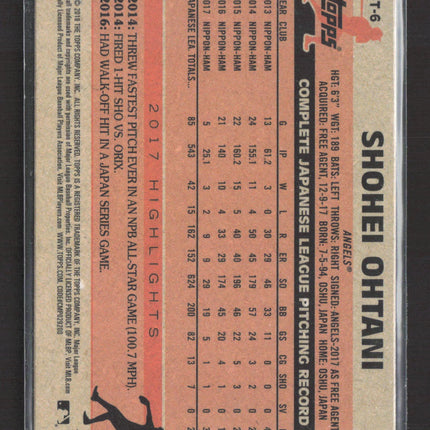 2018 Topps Chrome 35th Anniversary Shohei Ohtani #83T-6 RC