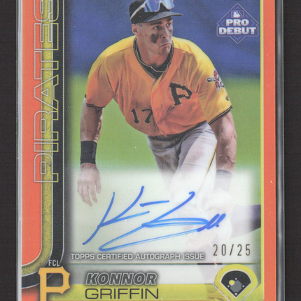 2025 Topps Chrome Pro Debut Konnor Griffin #PDC-32 Orange 20/25 Auto