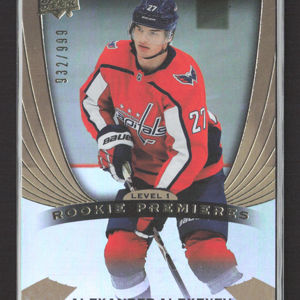 2020 Upper Deck Trilogy Rookie Premieres Alexander Alexeyev #62 /999