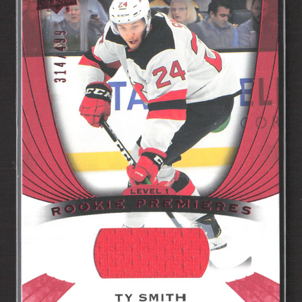 2020 Upper Deck Trilogy Rookie Premieres Ty Smith #TS Jersey Patch 314/499