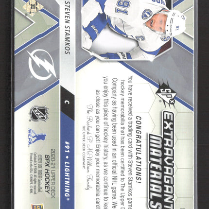 2021 Upper Deck SPx Extravagant Materials Steven Stamkos #EX-SS Jersey