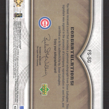 2007 Upper Deck Ultimate Future Auto Sean Gallagher #FS-SG 10/25