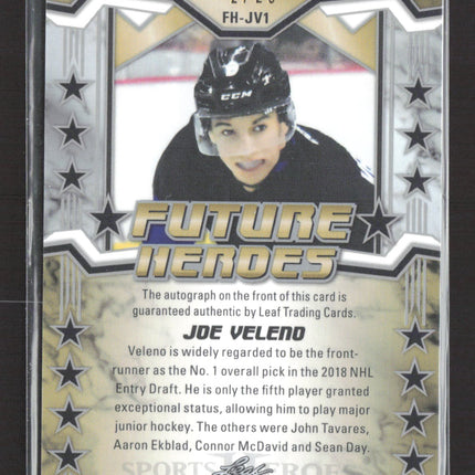 2017 Leaf Future Heroes Joe Veleno #FH-JV1 Gold /25 Auto